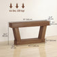 63 Inch Vintage Console Table, Narrow Entryway Table with Open Shelf for Living Room, Dark Brown