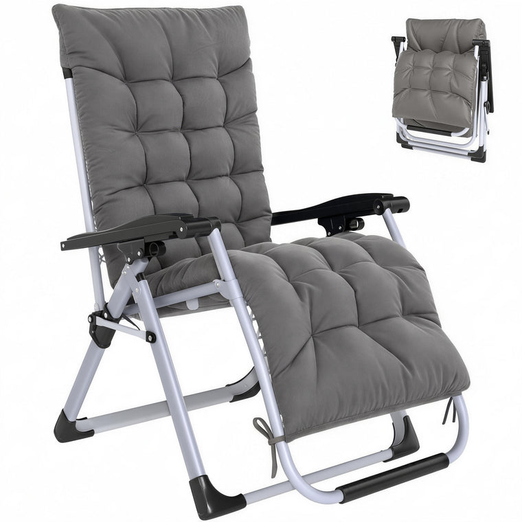 Reclining Zero Gravity Chair with Cushion & Headrest