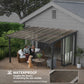 Hardtop Gazebo Wall-Mounted / Free Standing Outdoor Pergola with UPF 50+ & Waterproof Polycarbonate Roof
