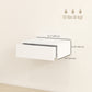 Set of 2 Wall Mounted Bedside Tables, Floating Nightstands with Drawer for Bedroom, White