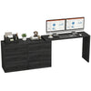 L-Shaped Computer Desk with 6 Drawers