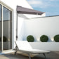 8ft Half Round Umbrella Outdoor Balcony Parasol Patio Garden Outdoor Window Sun Shade w/ 5 Ribs
