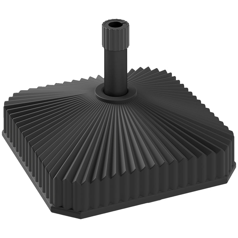 17.7" x 17.7" x 11.8" Black Heavy Duty Umbrella Base