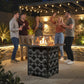 28-Inch Propane Fire Pit Table with Wind Guard