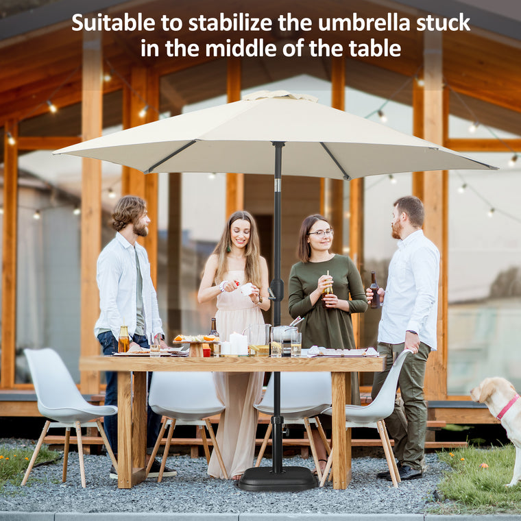 24 lb Black Concrete Umbrella Base, Heavy Duty