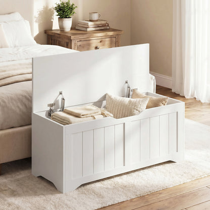Lift-Top Storage Bench with Safety Hinges
