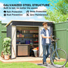 7.5' x 4.3' Waterproof Metal Garden Shed with Lockable Doors