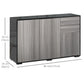 Kitchen Sideboard Storage Cabinet, Modern Coffee Bar with Push-Open Design and 2 Drawers for Living Room, Black