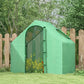 6 x 3.3 x 5.5ft Walk-in Garden Greenhouse with Door & Top Window, Portable Mini Greenhouse for Plants Flowers Herbs Tomatoes, Outdoor Hot House Growing Tent with Steel Frame & PE Cover