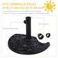 20 lbs Resin Half Round Patio Umbrella Base 20" Outdoor Decorative Parasol Stand Holder For Φ1.5", Φ1.9" Pole, Black