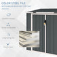 5ft x 3ft Outdoor Storage Shed, Garbage Bin Shed Organizer with Lockable Double Doors and Openable Lid