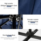 8' x 8' Square Patio Hanging Offset Umbrella with 360° Rotation, Aluminum Outdoor Cantilever Parasol with Crank & Tilt, Sun Canopy Shelter with Cross Base, Dark Blue
