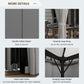 10' x 10' Outdoor Patio Gazebo Double Soft-top Garden Shelter Tent with Curtains, & Mesh Screen Drapes, Light Grey
