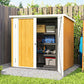 5' x 3' Metal Garden Storage Shed, Tool House with Double Doors for Backyard, Patio, Lawn