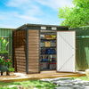 6' x 4' Galvanized Garden Shed with Double Doors and Vents