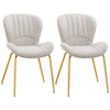 Upholstered Dining Chairs Set of 2 - Cream White