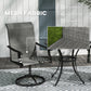 Outdoor Swivel Dining Chairs Set of 2, High Back Swivel Chairs with All Weather Mesh for Deck, Backyard, Poolside, Grey