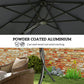 11FT Patio Umbrella, Cantilever Umbrella with 8 Ribs, 360° Rotation, Easy Adjustment for Garden, Deck, UPF 50+, Grey