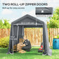Garden Storage Tent, Patio Storage Shelter w/ Metal Frame and Double Zipper Doors, Green