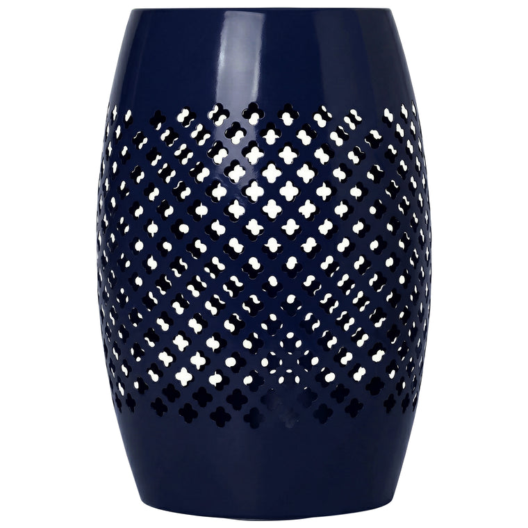 12" Round Steel Drum Side Table for Indoor & Outdoor