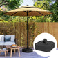 Square Patio Umbrella Base Holder, Outdoor Umbrella Stand, 17.7" L x 17.7" W x 9.8" H Black