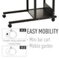 Mobile Standing Desk, Adjustable Height 31.5 inch Stand Up Desk with Wheels for Home Office, Black