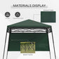 7' x 7' Green Pop-Up Canopy Tent with Backpack & Inclined Legs
