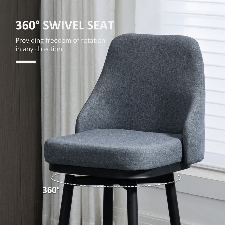 Extra Tall Swivel Bar Stools Set of 2 with Footrest