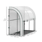 Walk-in Lean-to Greenhouse, Outdoor Gardening Green House with Zipper Roll-up Doors and Window