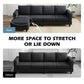 L Shaped Couch, L Shape Sofa with Chaise Lounge and Spring Cushion for Living Room, Bedroom, Charcoal Grey