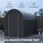 Outdoor Storage Shed, Heavy Duty Galvanized Steel Portable Shed for Bike, Motorcycle, Garden Tools, Black
