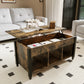 Lift Top Coffee Table, Modern Center Table with Storage Shelves and Hidden Compartment for Living Room, 41" L