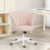 Office Chair, Armless Swivel Desk Chair with Adjustable Height, Backrest, Tilt Function for Office, Vanity, Pink