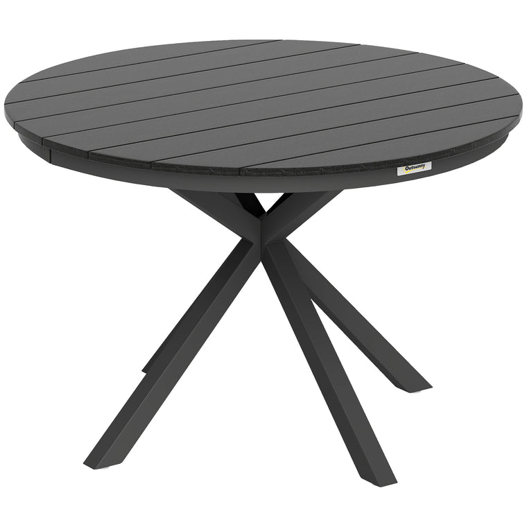 46.5" Round Picnic Dining Table with Slatted Top