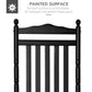 Wooden Outdoor Rocking Chair, Patio Rocking Chair with Slatted High Back and Armrests for Porch, Garden, Lawn, White