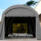 10' x 20' Portable Shed, Motorcycle Bike Tent with Roll-up Door, Galvanised Steel Frame for Garden Tools, Dark Grey