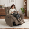 Power Recliner Chair, Fabric Upholstered Recliner Chair with USB Ports, Swivel and Rocking Function, Footrest
