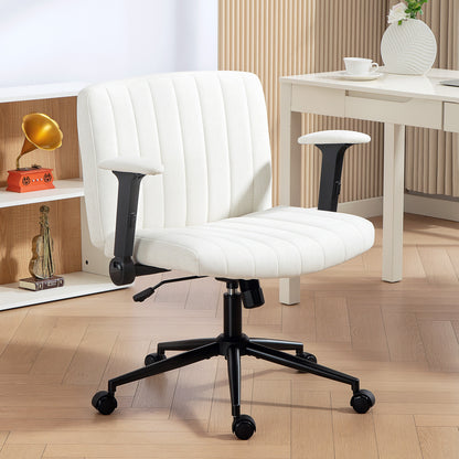Criss Cross Office Chair with Armrests and Wheels