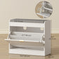 Shoe Storage with Seat, Upholstered Hallway Bench, Shoe Bench with Flip Drawer and Vent for 5 Pairs of Shoes