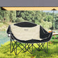 Portable Camp Chair, Double Camping Chair with Cup Holders and Carry Bag, Support 551 lbs, Khaki
