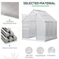6' x 6' x 6.5' Polycarbonate Greenhouse, Walk-in Green House with Adjustable Roof Vent, Galvanized Base, Sliding Door and Rain Gutter for Outdoor, Garden, Backyard, Clear