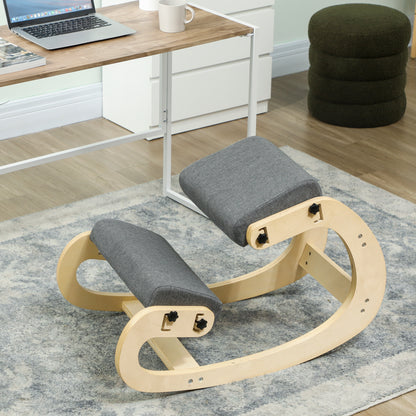 Adjustable Rocking Wood Kneeling Chair