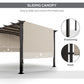 10' x 10' Outdoor Pergola Patio Gazebo Canopy Sun Shelter, Steel Frame, Beige