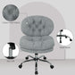 Computer Desk Chair, Armless Office Chair with Wide Padded Seat and Adjustable Height, Tilt Function, Grey