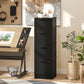 4 Drawer Filing Cabinet with Lock, Office Storage Cabinet with Adjustable Hanging Bars for A4 Letter Size Files, Black