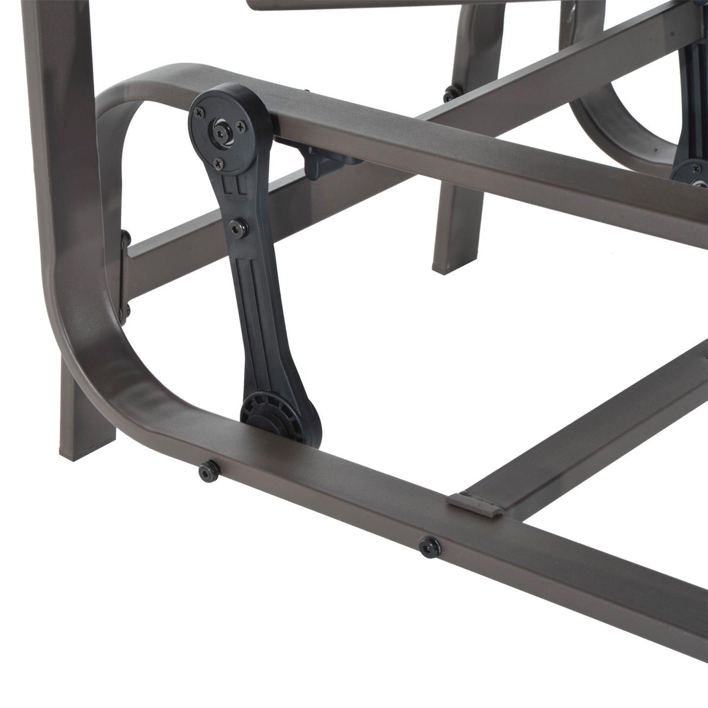 Patio Glider with Breathable Mesh Fabric, Outdoor Glider Chair, Garden Rocking Gliding Seat for Patio, Yard, Porch, Grey