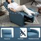 Fabric Recliner Chair Manual Home Theater Seating Single Reclining Sofa Chair with Padded Seat for Living Room, Blue