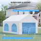 16.5' x 13' Outdoor Tents for Parties, Event Tent with Sides, 4 Windows and 2 Doors, White