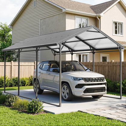 10' x 15' Heavy-Duty Metal Carport with Reinforced Steel Frame