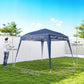 8' x 8' Pop Up Canopy, Outdoor Folding Tent, Portable Party Tent with Carrying Bag for Camping, Party, Picnic, Blue